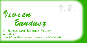 vivien bundusz business card